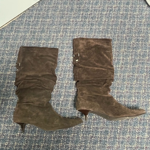 Preloved Unbranded leather upper rubber sole brown boots size 9 - Picture 1 of 16